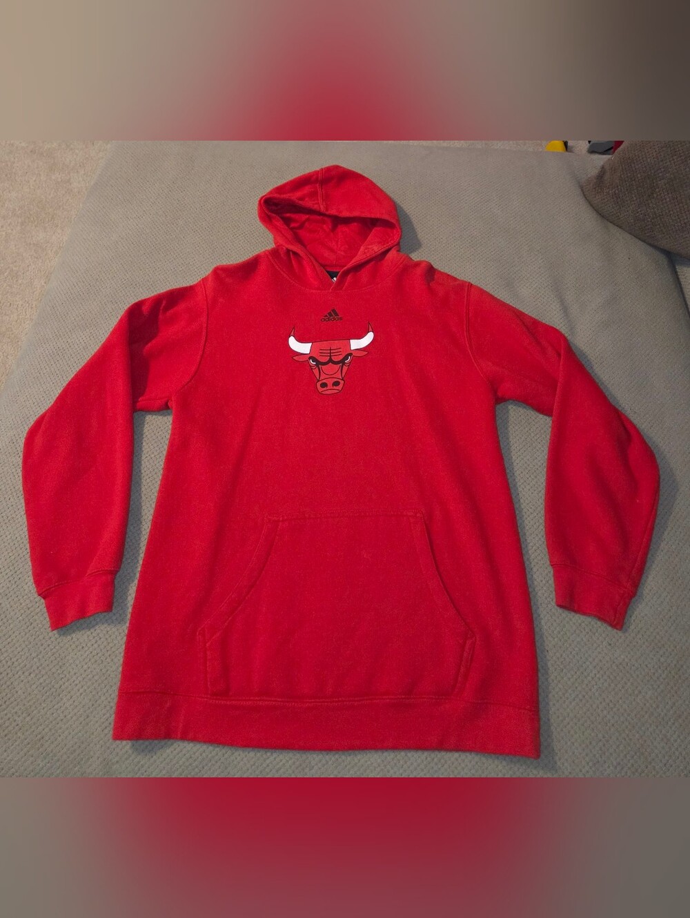 Adidas NBA Chicago Bulls XL 18-20 Red Basketball Hoodie Sweatshirt